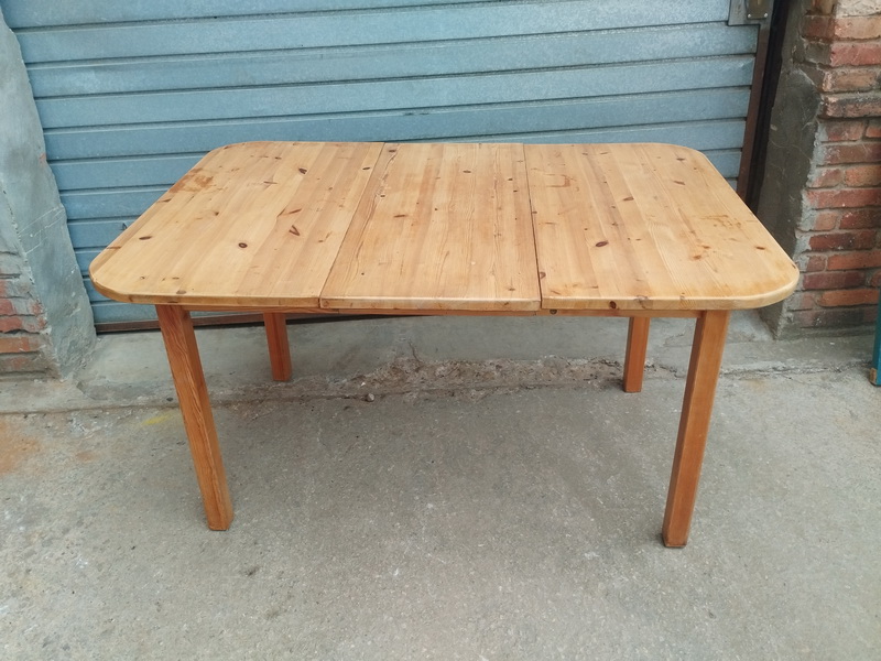 mesa comedor rustica extensible madera 73.5x95-134.5x95 1u